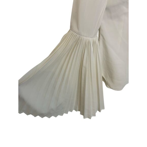Asilio Built Of Glass Top White Long Pleat Sleeve Blouse XS Victorian CastleCore - Picture 2 of 6